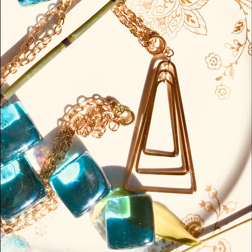 🇺🇸 Boho Gold Layered Wire Pendant & Chain